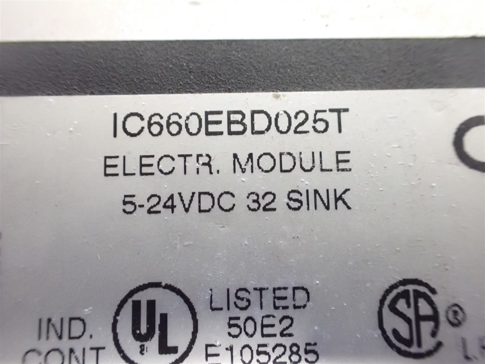 GE Fanuc IC660EBD025T 5-24VDC 32 Sink Electrical Module w Terminal Module(BN307)