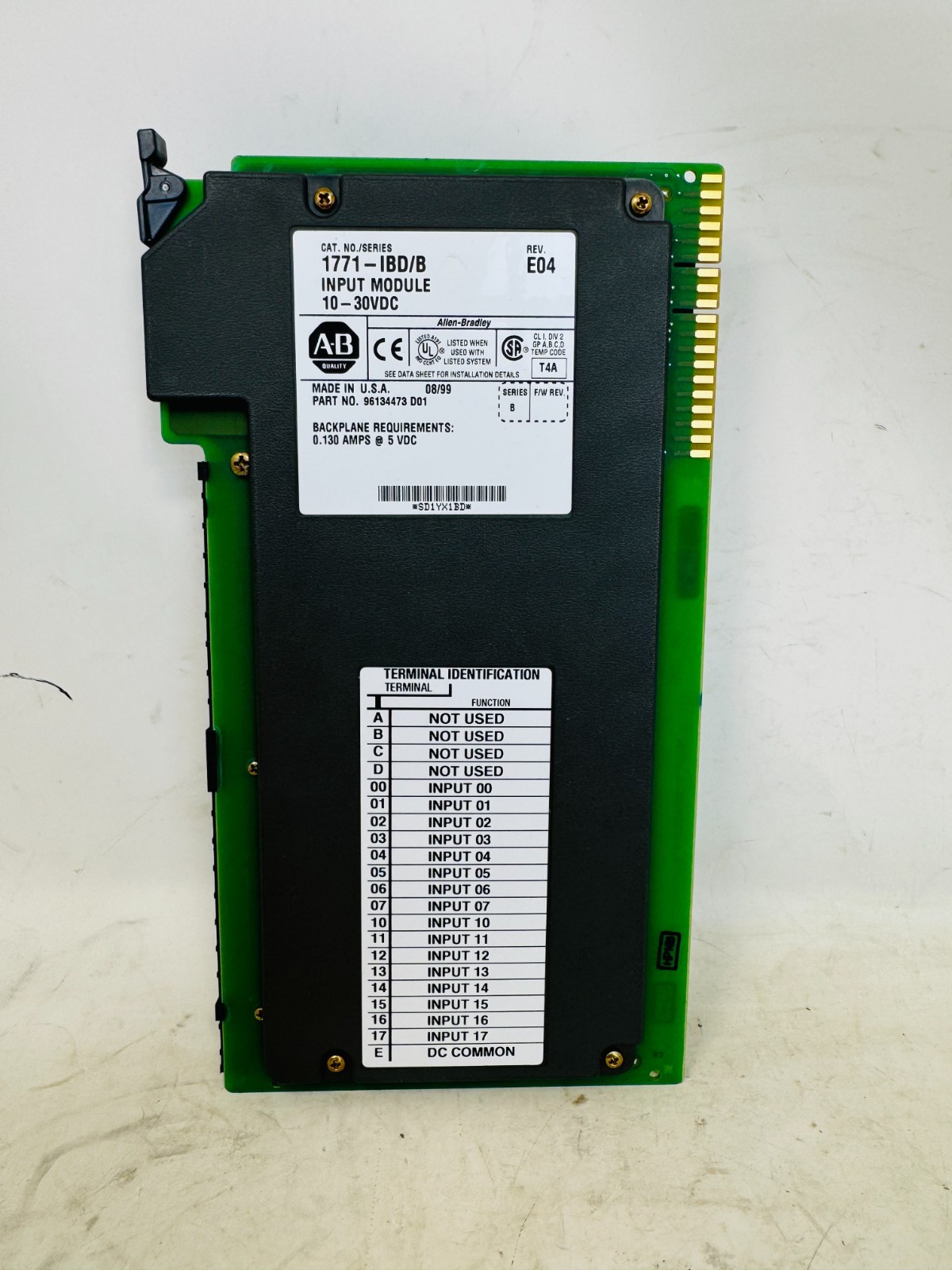 ALLEN BRADLEY 1771-IBD/B REV 04 INPUT MODULE 10-30VDC OPEN BOX