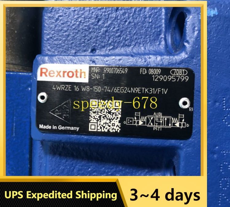 R900706549 4WRZE16W8-150-74/6EG24N9ETK31/F1V Valve UPS Shipping