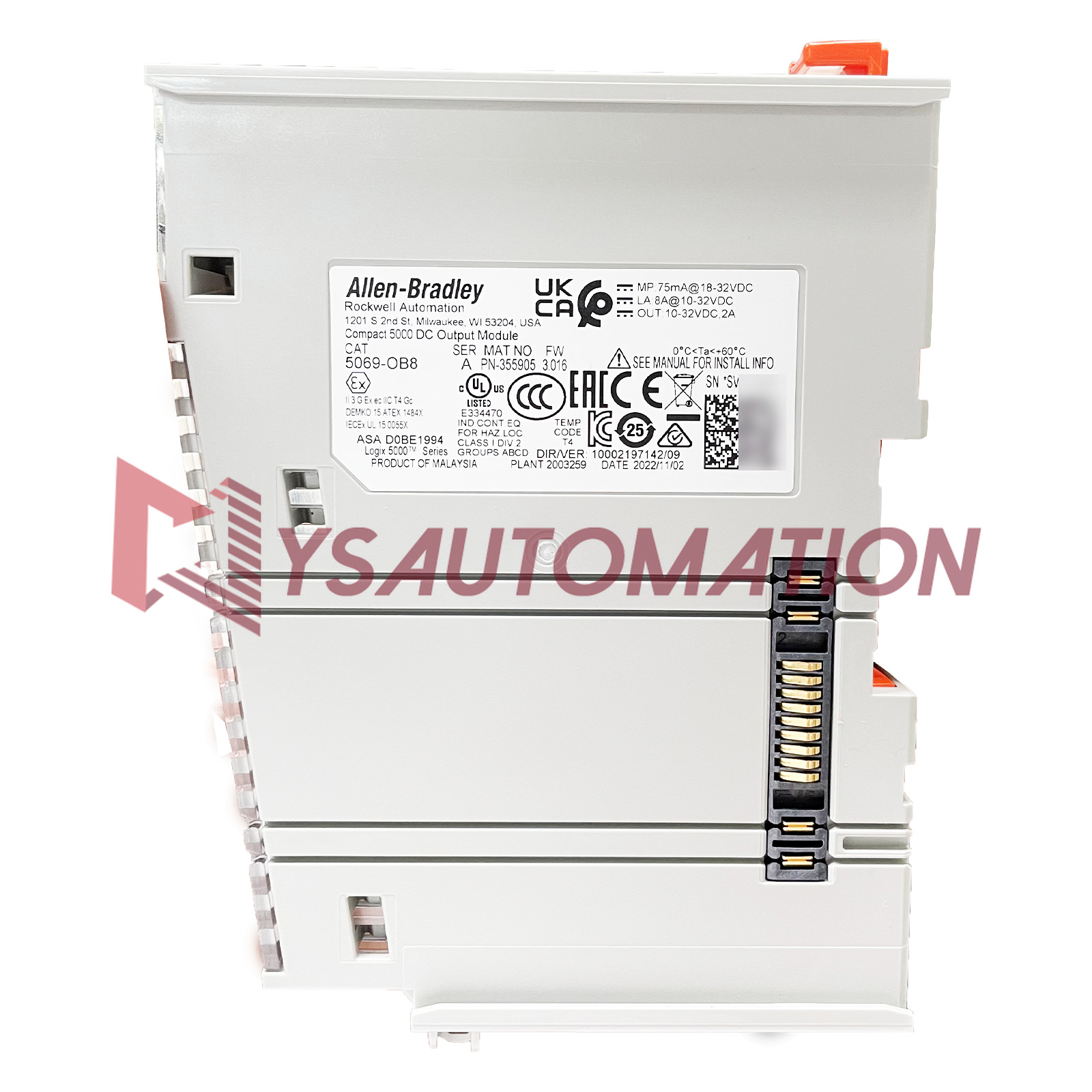 New Allen Bradley 5069-OB8 Compact 5000 DC Output Module