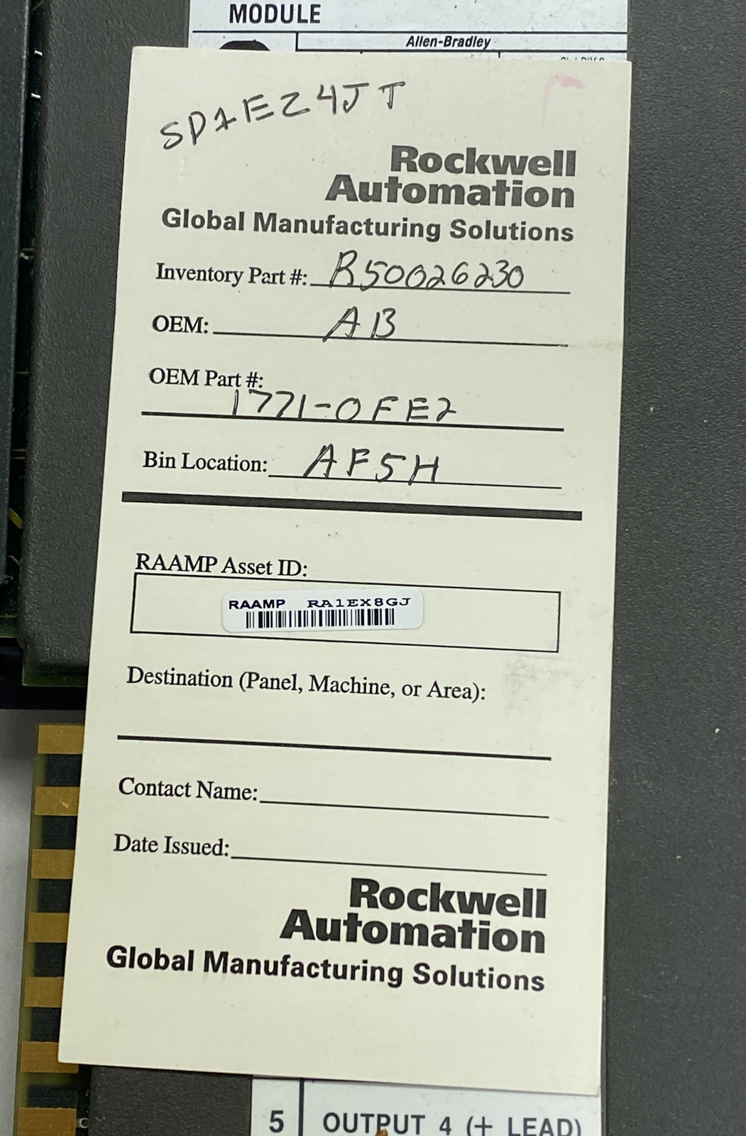 ALLEN BRADLEY,1771-OFE2,SER B ANALOG OUTPUT MODULE REFURBISHED