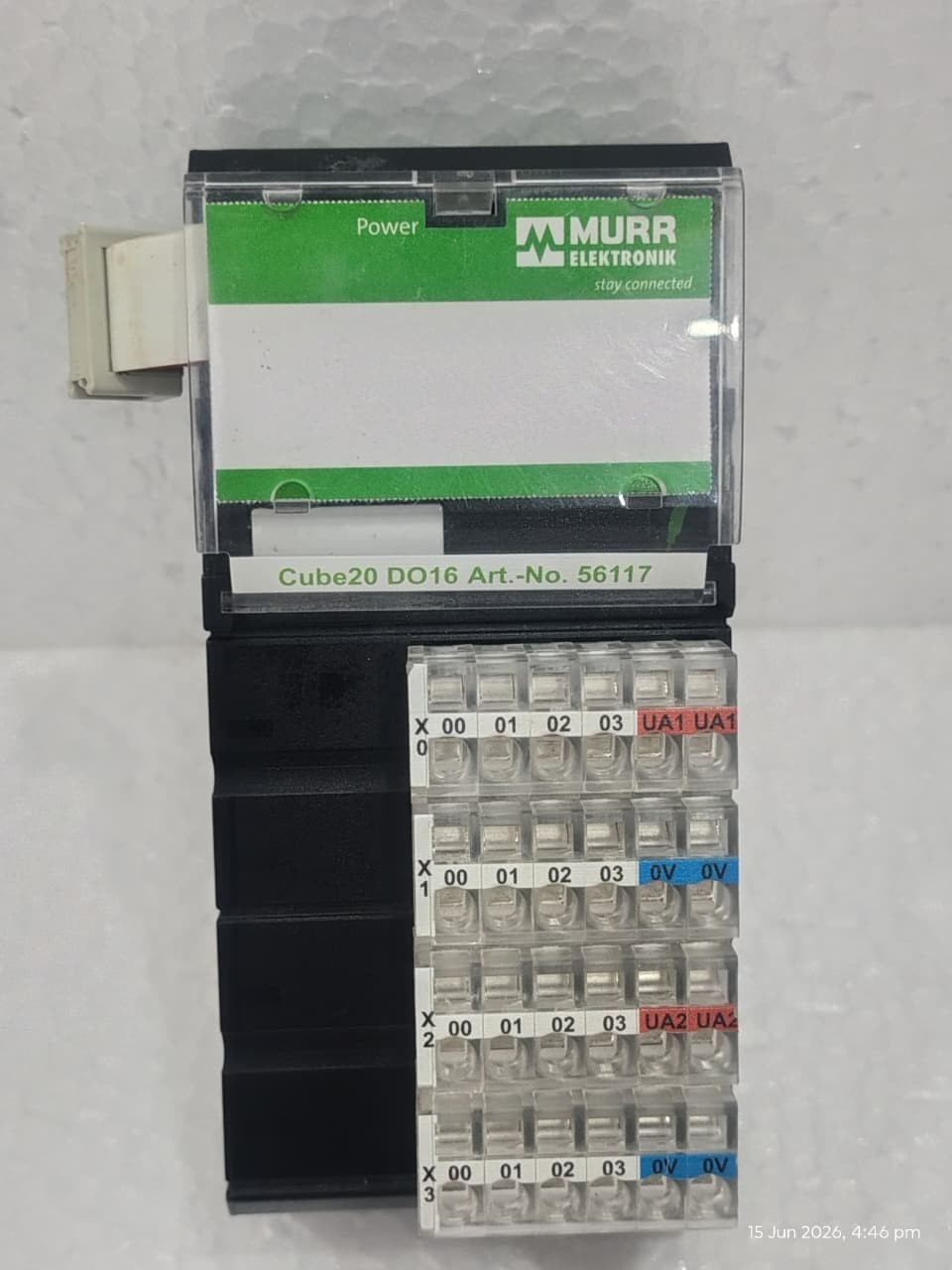 Used Murr Elektronik 56117 Cube20 DO16 Digital Output Module DIN Mount Free Ship