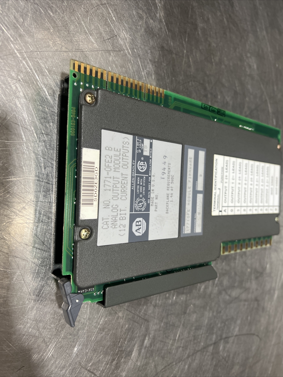 Allen Bradley 1771-0FE2 B Analog Output Module. Used Surplus