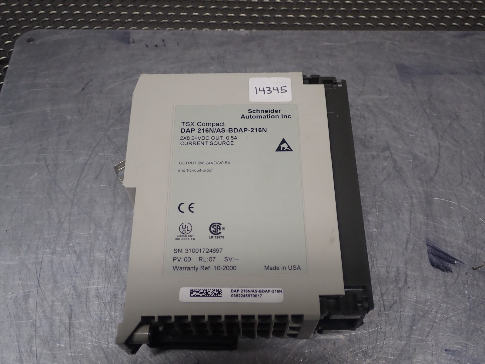 Schneider Automation DAP 216N/AS-BDAP-216N 2X8 24VDC Out 0.5A Used With Warranty