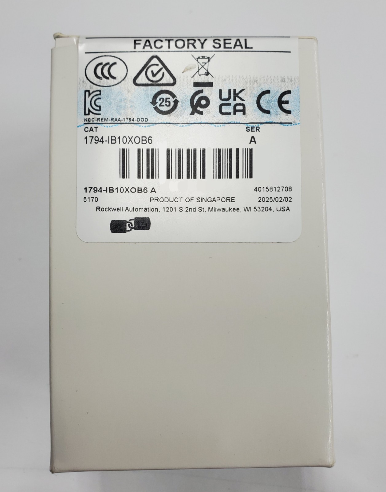 Allen-Bradley 1794-IB10XOB6 Ser. A Flex I/O 24VDC **NEW** **SEALED**