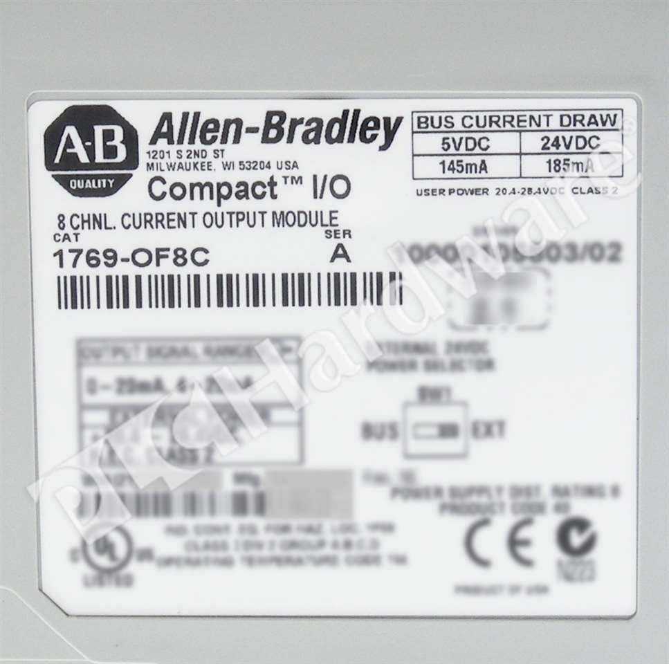 Allen Bradley 1769-OF8C /A CompactLogix 8-Channel Analog Current Output Module