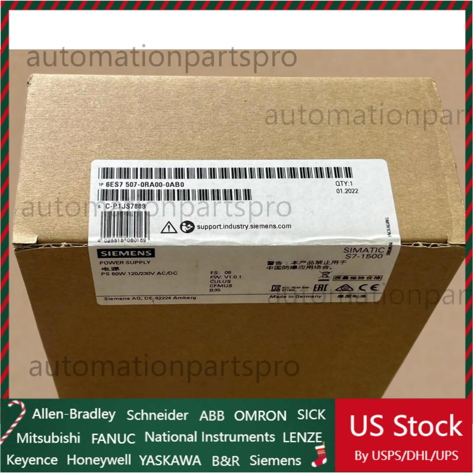 New Siemens SIMATIC S7-1500 system power 6ES7507-0RA00-0AB0 6ES7 507-0RA00-0AB0