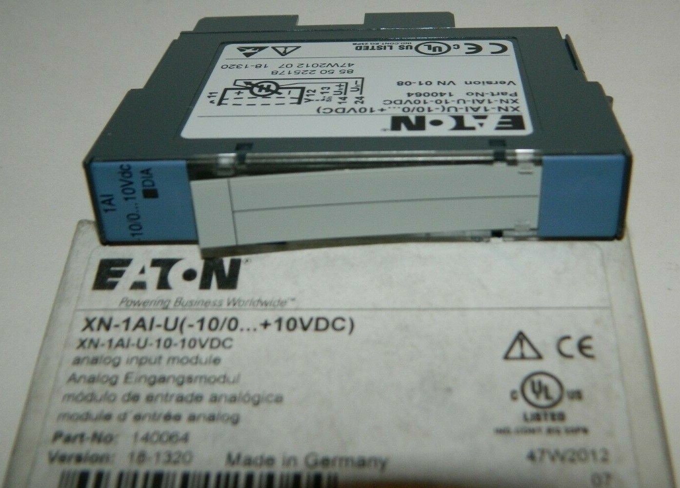 NEW Eaton XN-1AI-U(-10/0…+10VDC) Analog Input Module Card XN-1AI-U-10-10VDC
