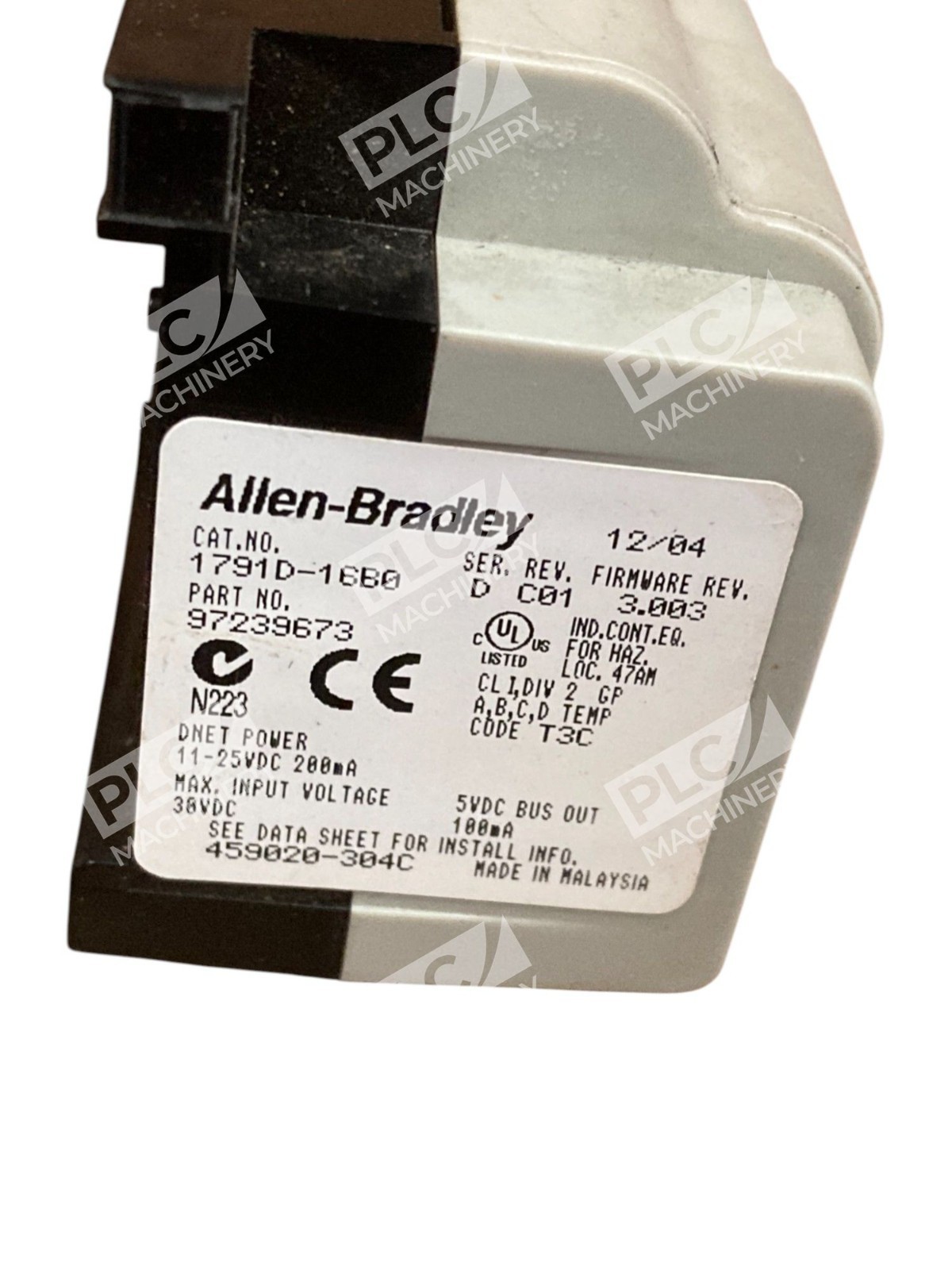 Allen Bradley AB 97239673 DC Power Compact Block I/O 1791D-16B0 /D