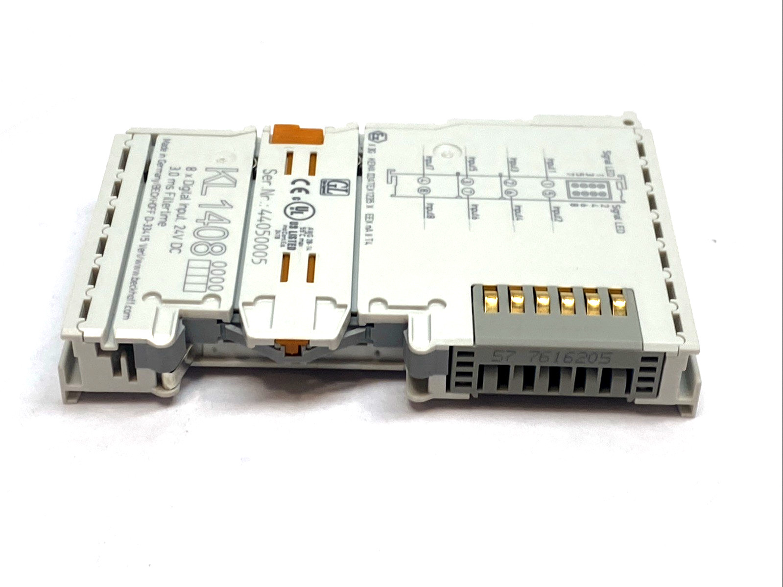 Beckhoff KL1408 Bus Terminal 8‑Channel 24V DC Digital Input 3ms Filter 1‑Wire
