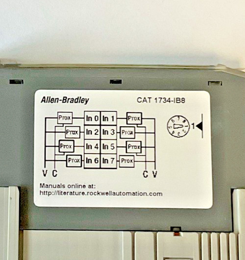 ALLEN BRADLEY 1734-MB PLC MODULE W/ 1734-RTB TERM.BLOCK, 1734-IB8 INPUT MODULE