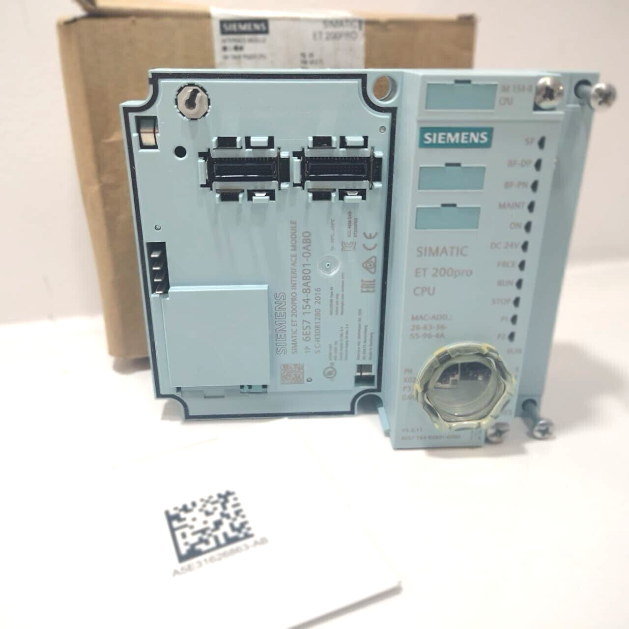SIEMENS 6ES7154-8AB01-0AB0 SIMATIC DP IM154-8 PN/DP CPU F. ET200 PRO -NEW