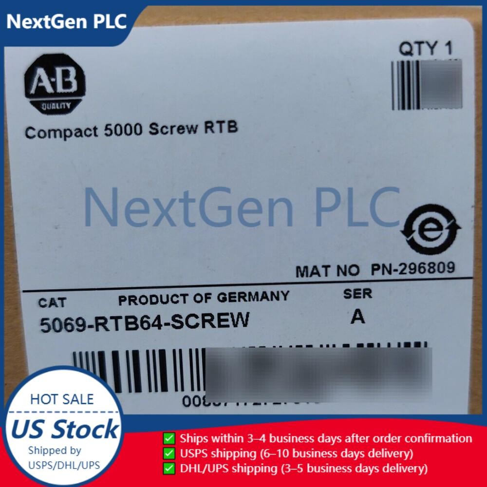 New Sealed AB 5069-RTB64-SCREW /A Compact 5000 Screw RTB US Free Tax
