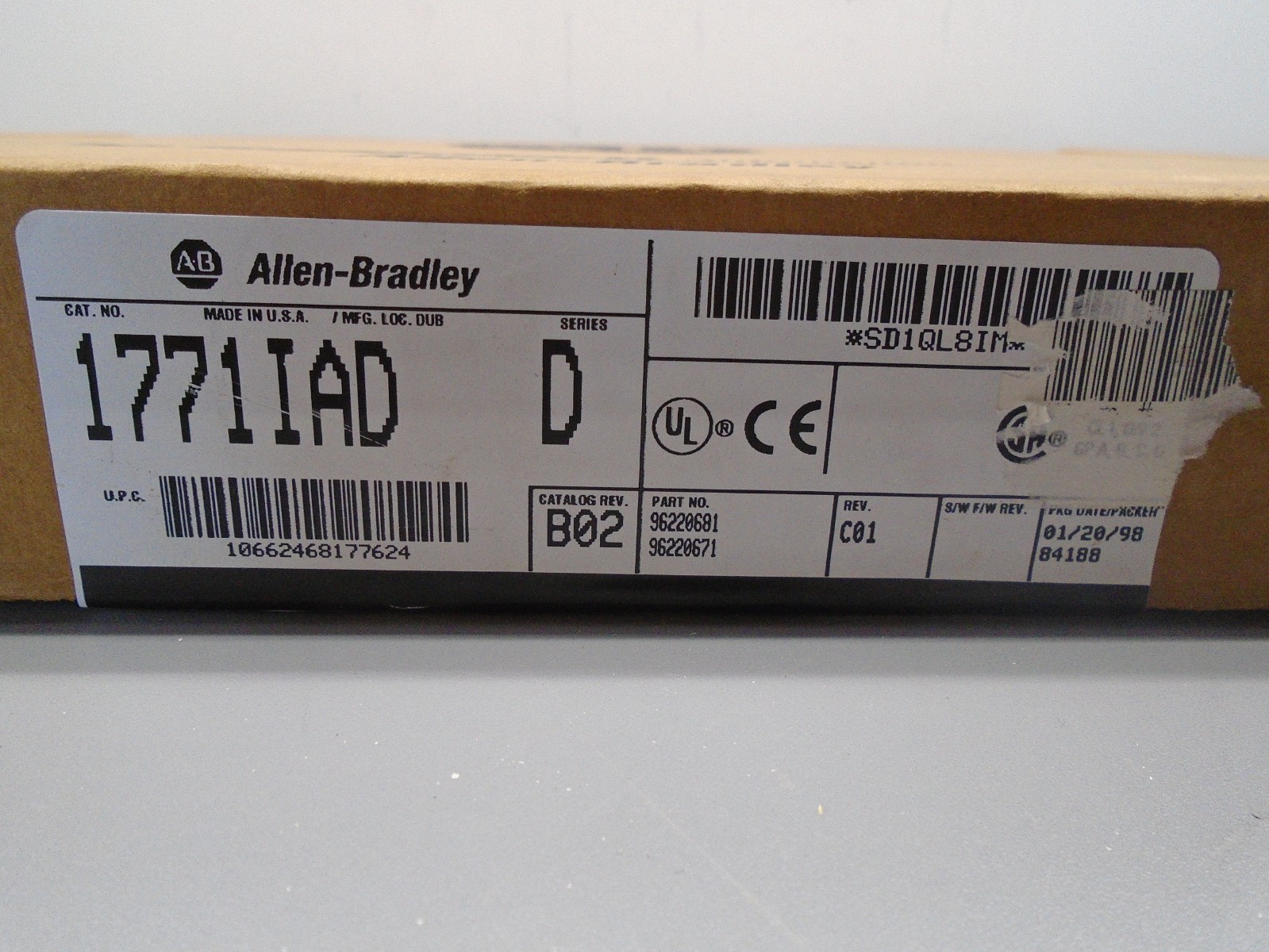 New old Stock Sealed 1771-IAD /D Allen Bradley PLC 5 AC Input 1771-1AD N240