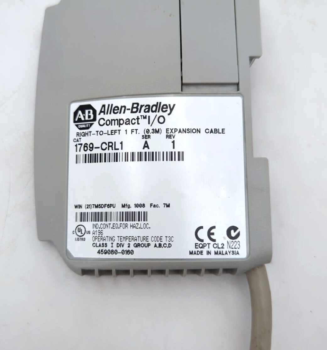 Allen Bradley 1769-CRL1 0.3 m Right to Left Bus Exp Cable Used