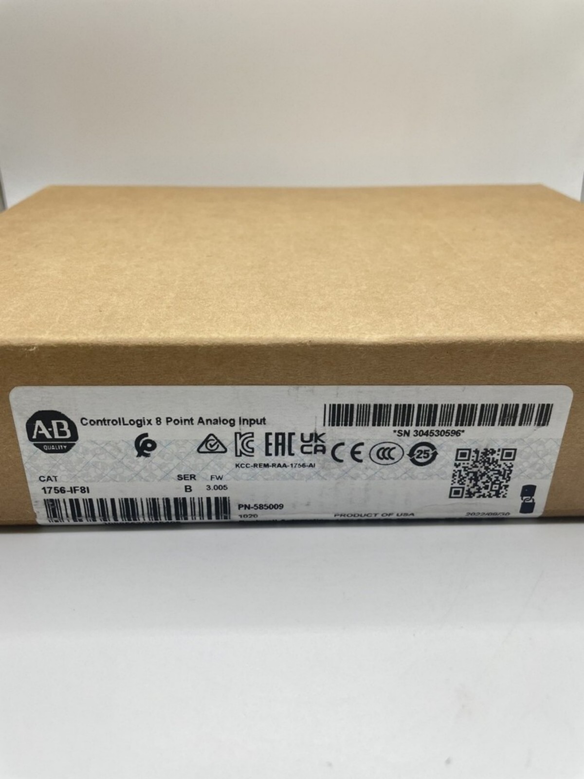 Brand New AB 1756-IF8I/B ControlLogix 8 Point Analog Input 1756IF8I serB US 1PC