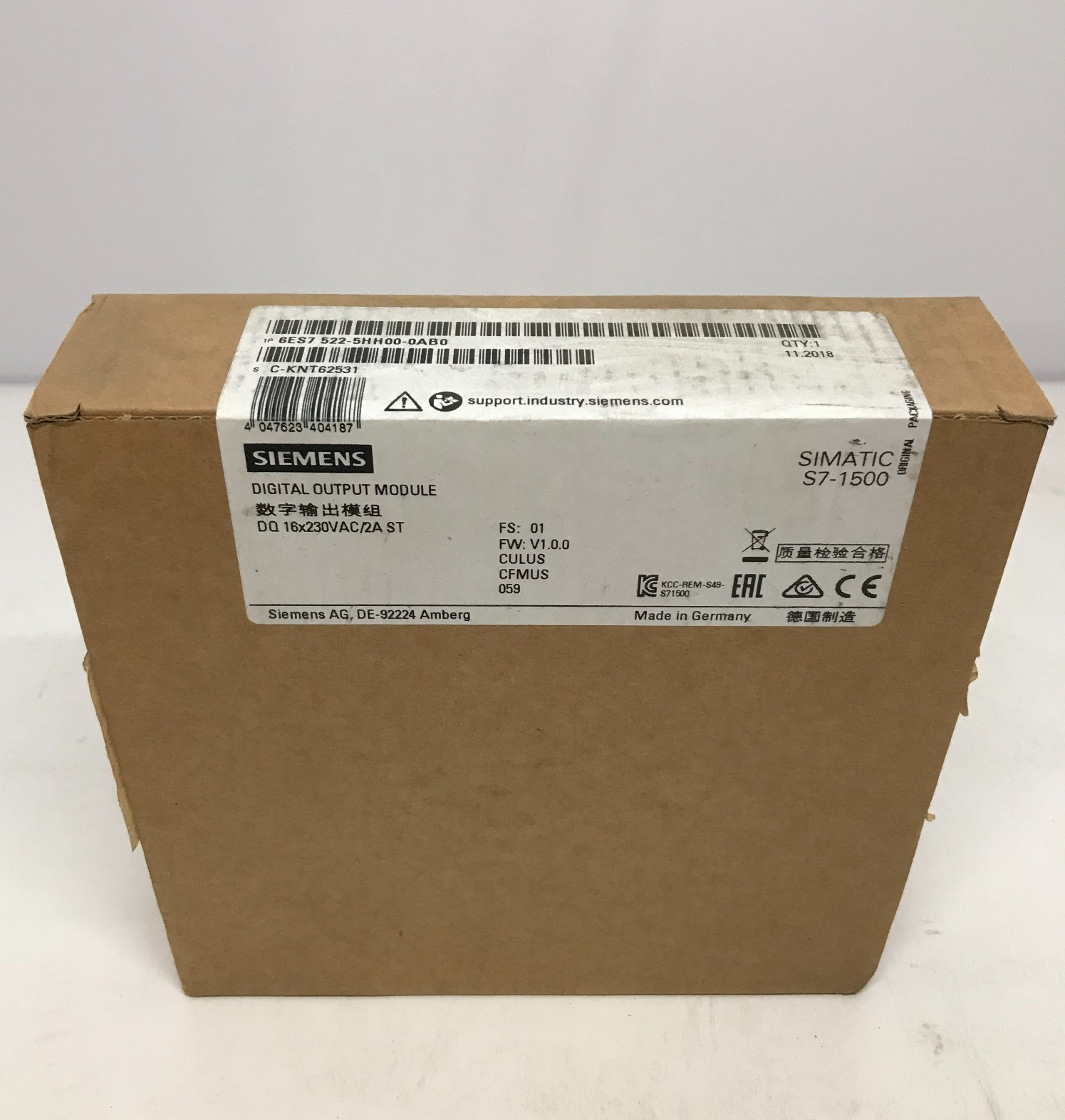 Siemens 6ES7522-5HH00-0AB0 Digital Output Module – Factory Sealed