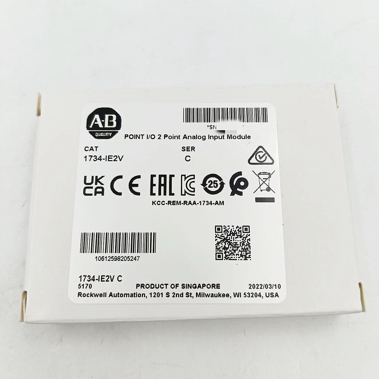 Allen-Bradley 1734-IE2V SER C 2 Point Analog Input Module New AB 1734-IE2V