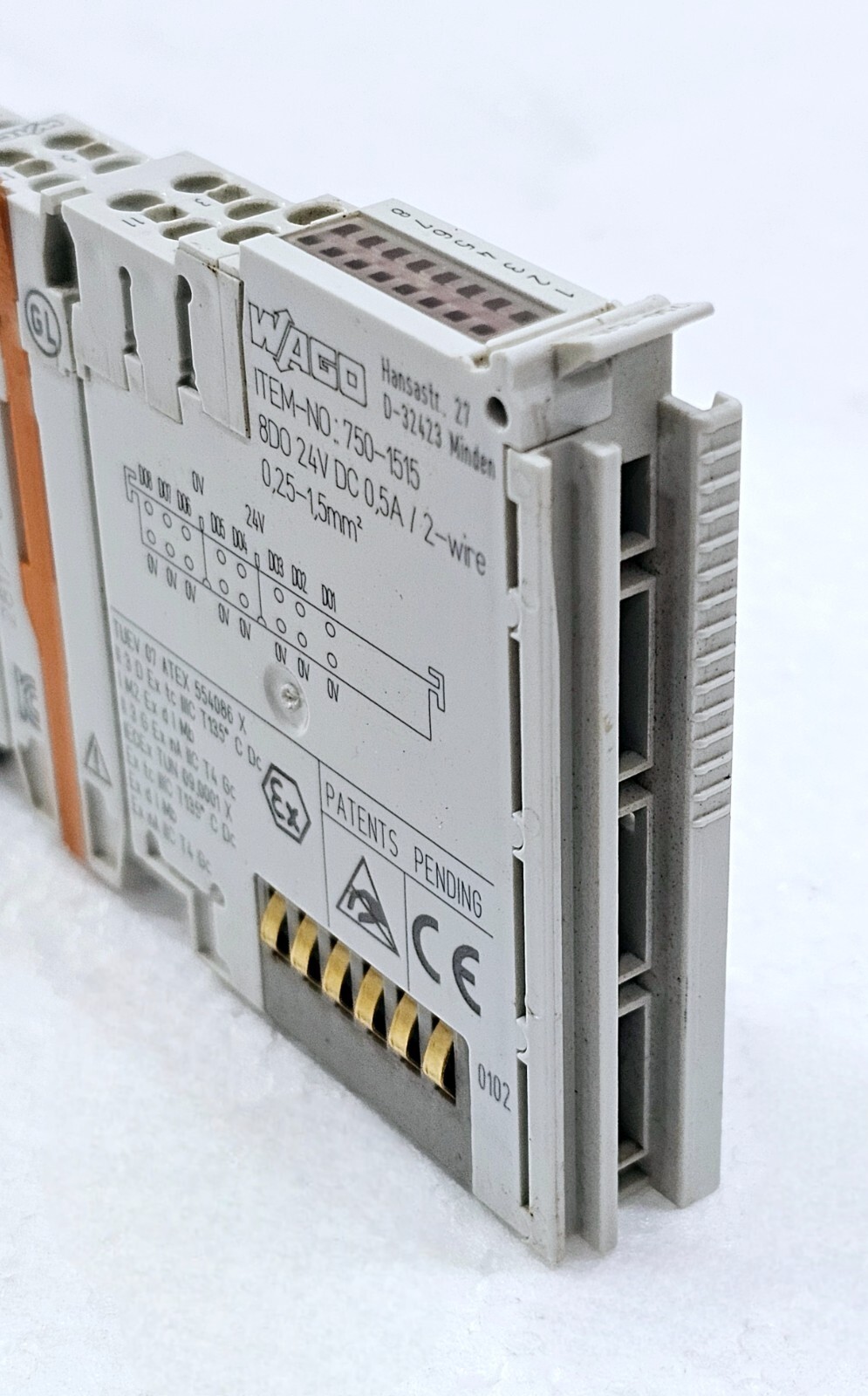 WAGO 750-1515 8-CHANNEL DIGITAL OUTPUT PLC MODULE 2 VDC 0.5A 8DO / WAGO 750-1515