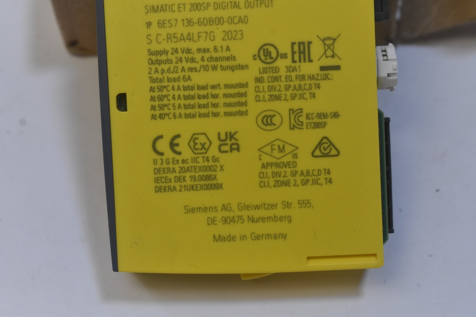 Siemens Digital Output Module ET 200SP 6ES7 136-6DB00-0CA0 Replacement Unit