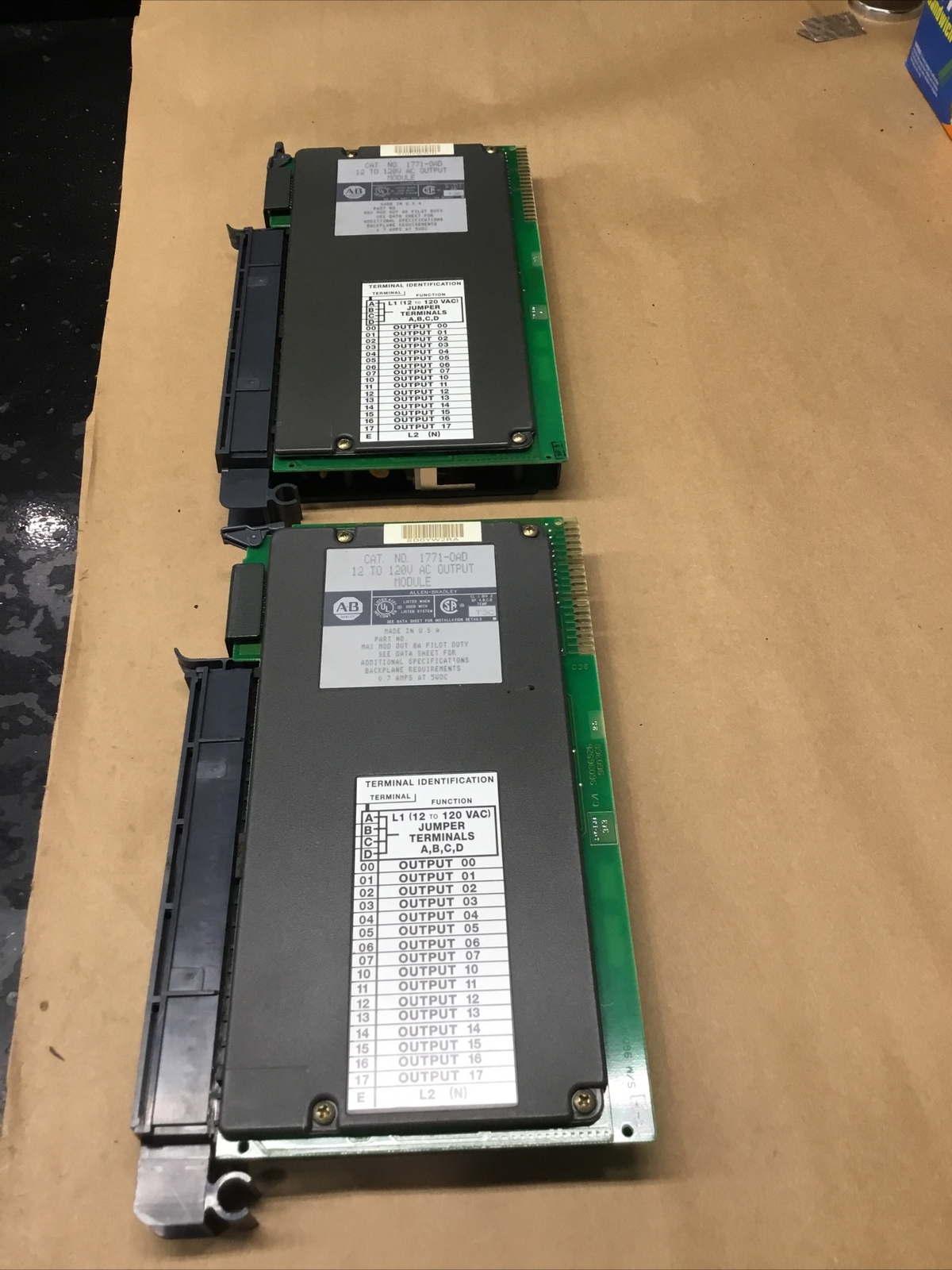 Lot Of 2 Allen-Bradley 1771-0AD/B Output Module 12 To 120V #722K130