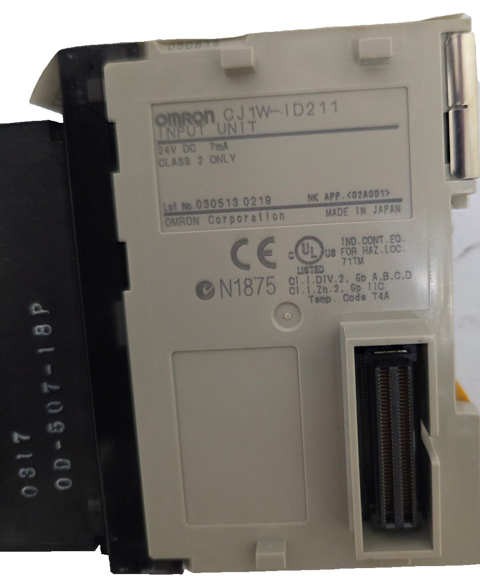 New Omron CJ1W-ID211 Digital Input Unit, 16 x 24 VDC In, Screw, CJ I/O Bus