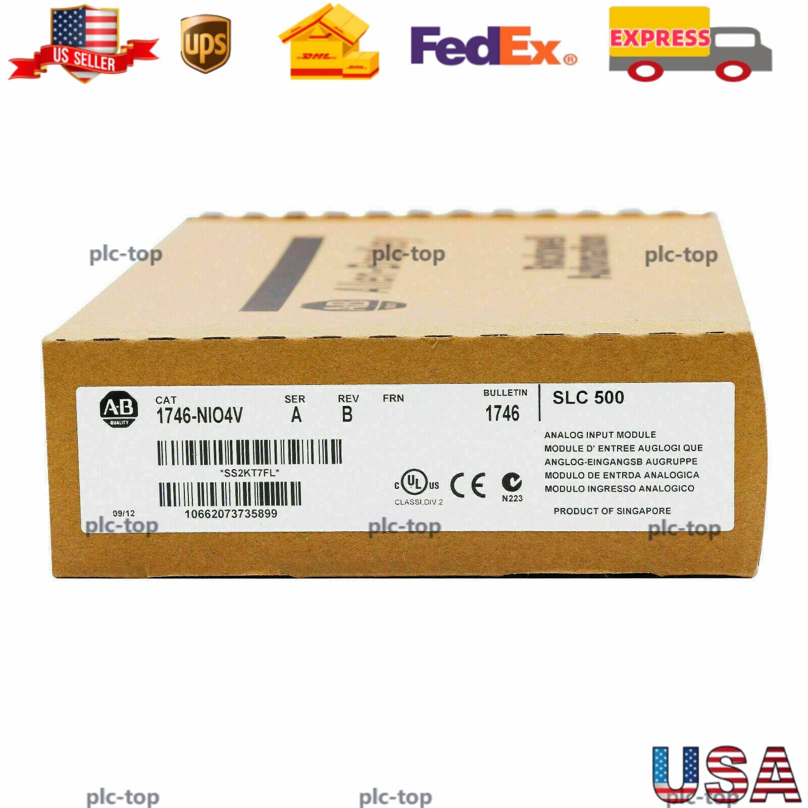 Sealed AB 1746-NIO4V SER A SLC 500 Analog Output Module FAST SHIP US Free Tax