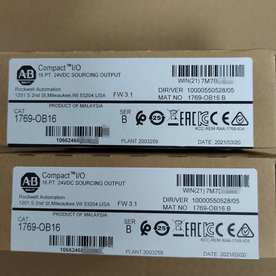 Allen-Bradley 1769-OB16/B CompactLogix 16 Pt 24VDC D/O Module New Factory Sealed