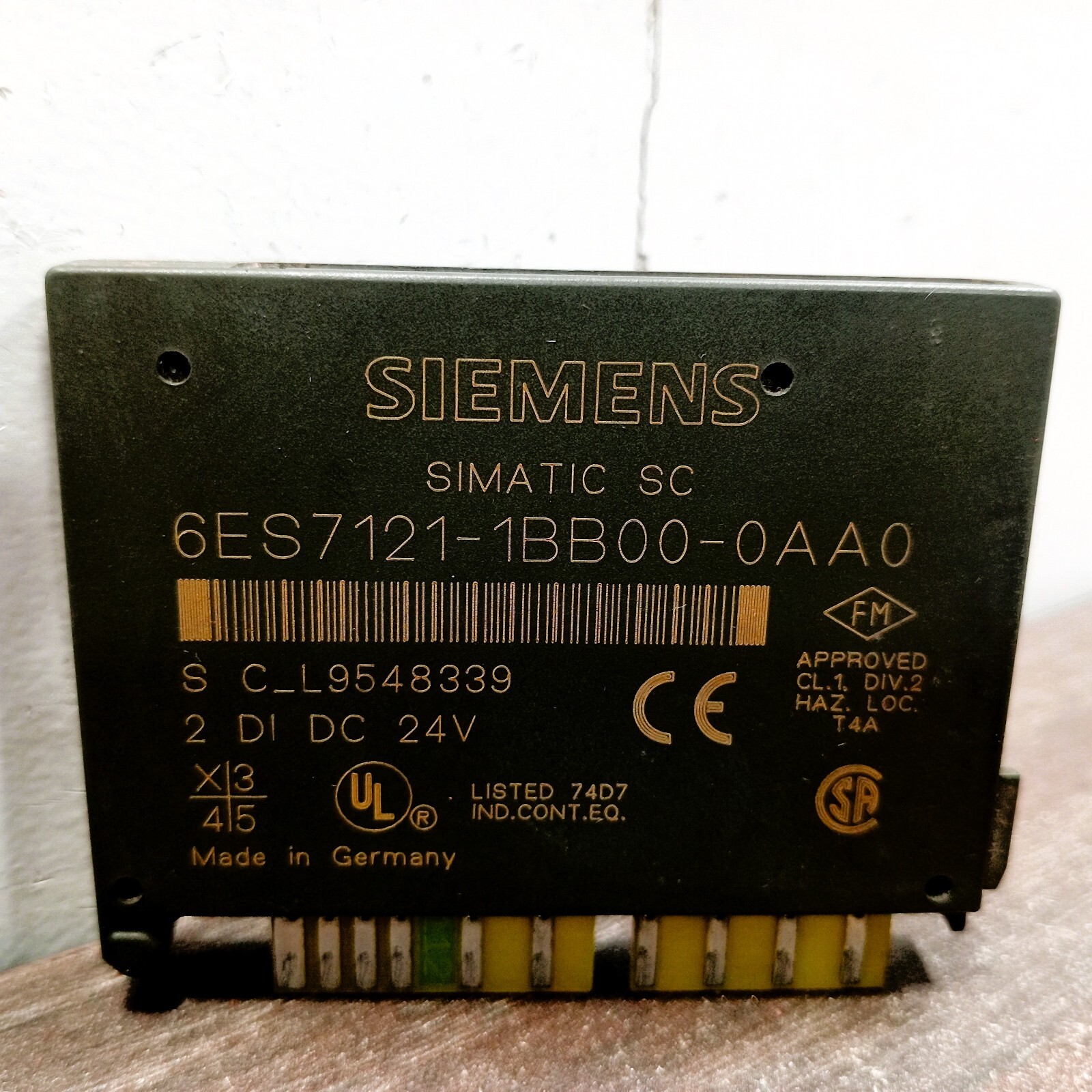USED | SIEMENS 6ES7121-1BB00-0AA SIMATIC SC ELECTRONIC SUBMODULE 2 DIGITAL INPUT