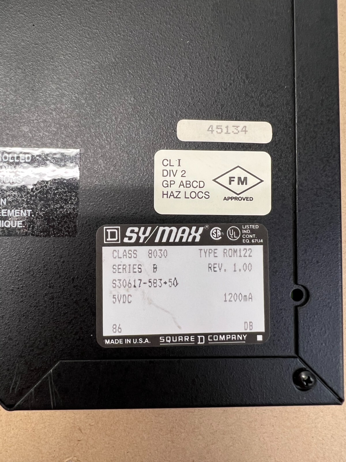 Square D ROM122 Series B SY/MAX Analog Output Module