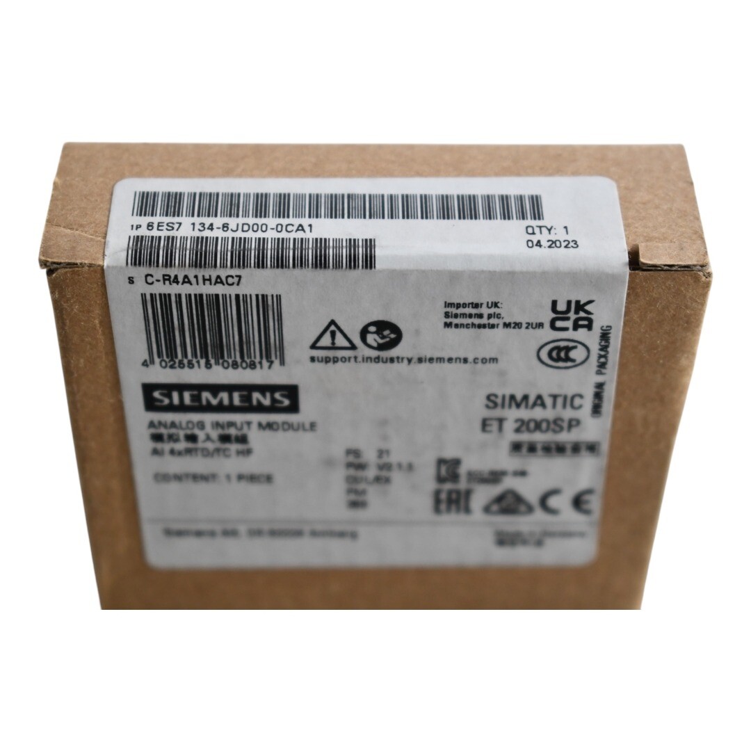 NEW Siemens 6ES7134-6JD00-0CA1 SIMATIC ET 200SP, Analog input module, AI 4xRTD/T