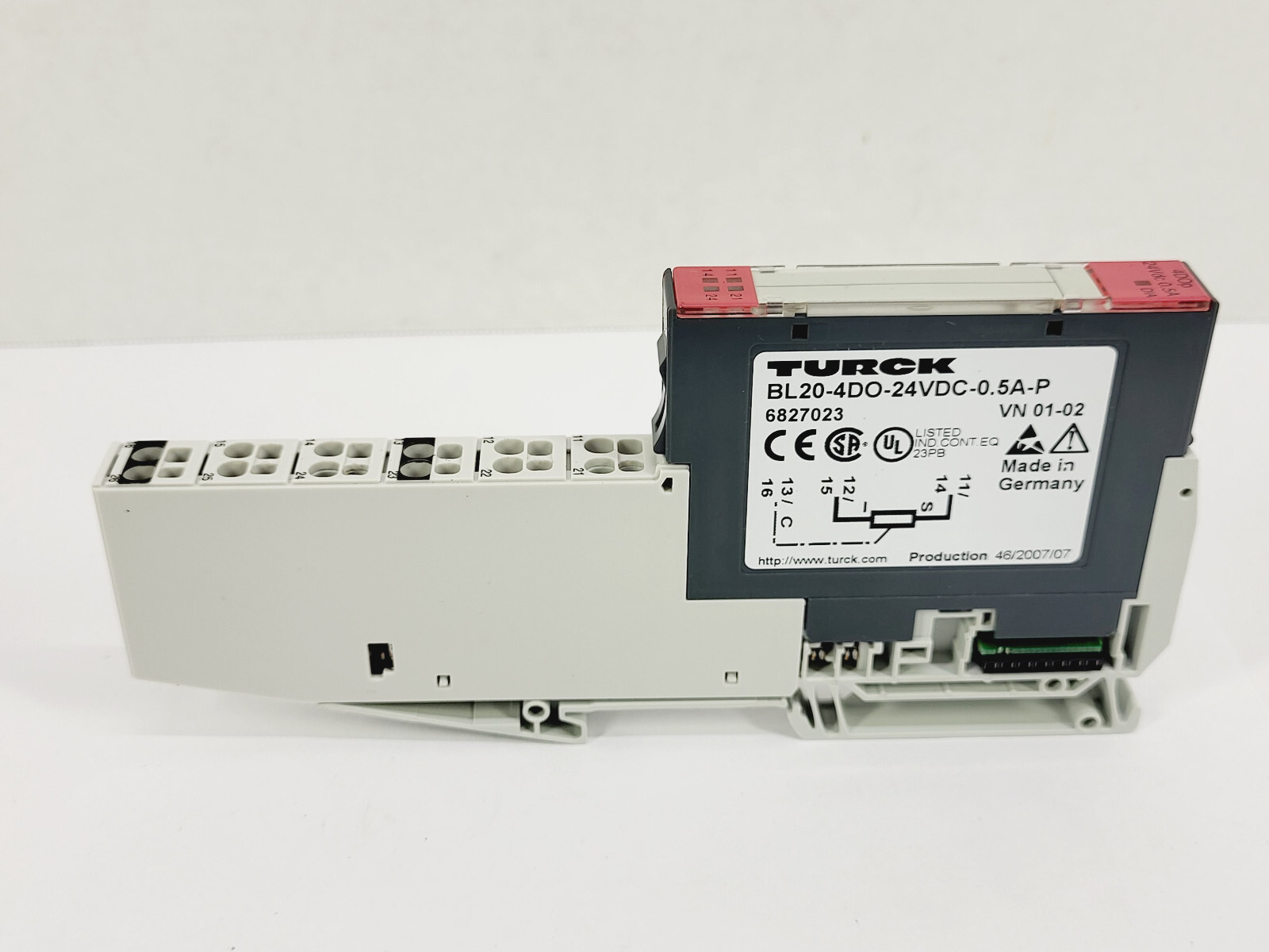 Turck BL20-4DO-24VDC-0.5A-P (6827023) BL20 System 4Ch 24V Digital Output Module