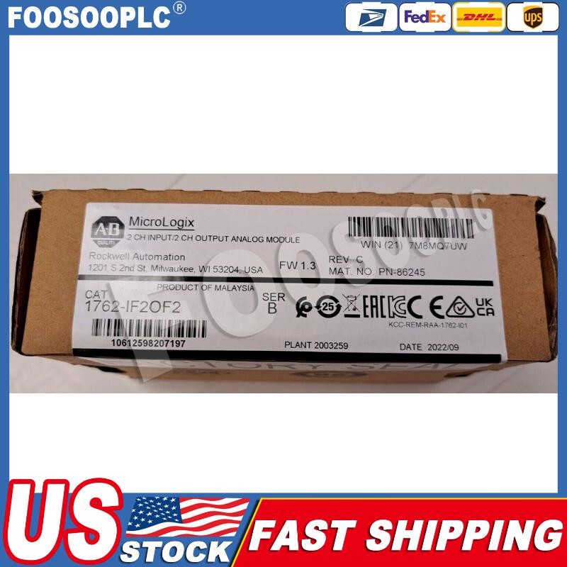 New 1762-IF2OF2 Allen Bradley Analog I/O Module 1762-IF20F2 AB US