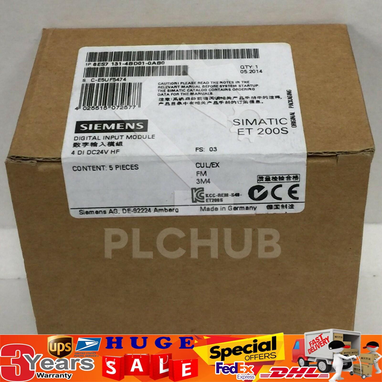 New Siemens electronic modules for ET200S 6ES7131-4BD01-0AB0 6ES7 131-4BD01-0AB0