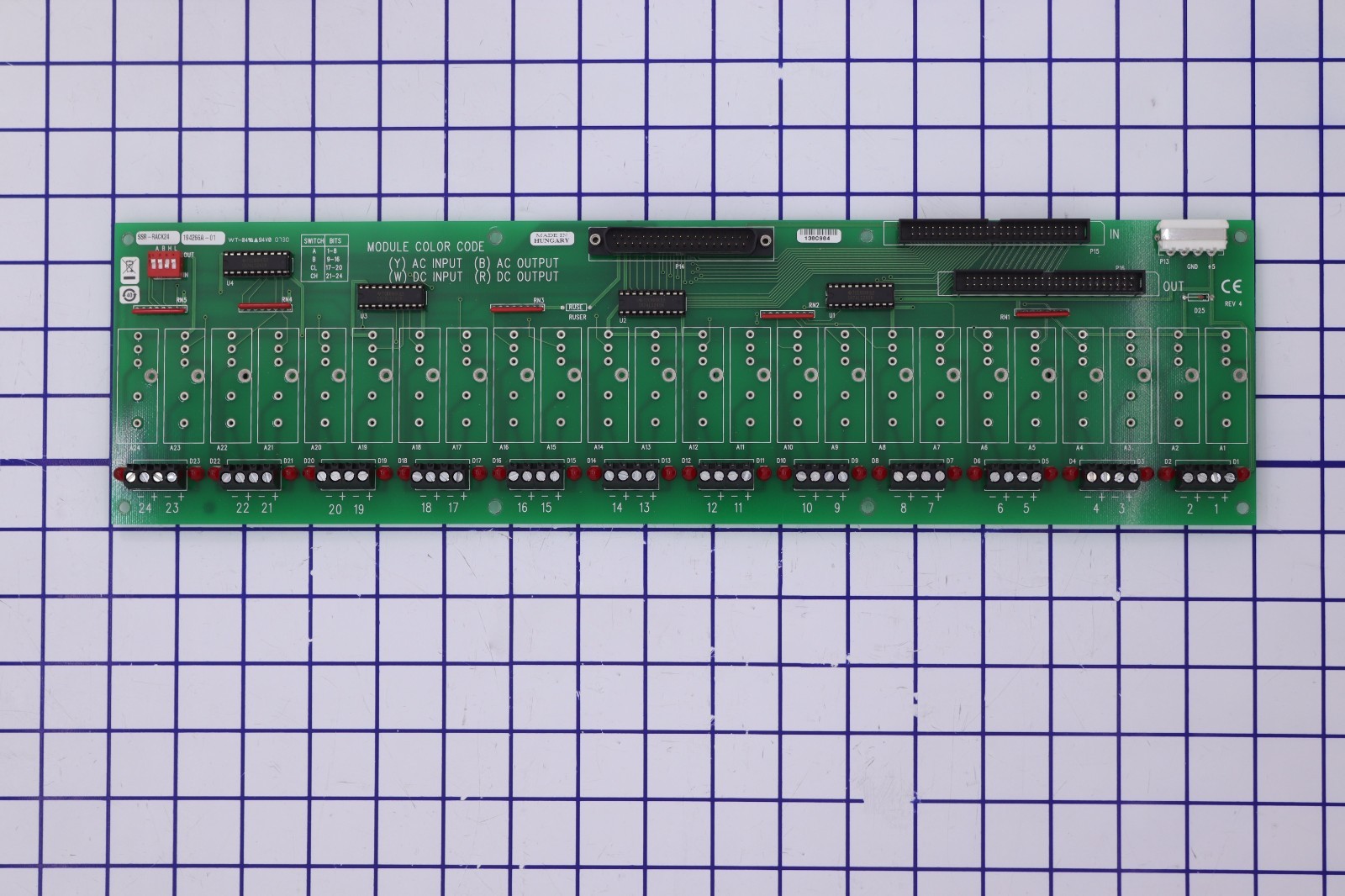✅ SSR-RACK24 24 Channel Solid State Relay Mounting Rack Interface Board OPTO22