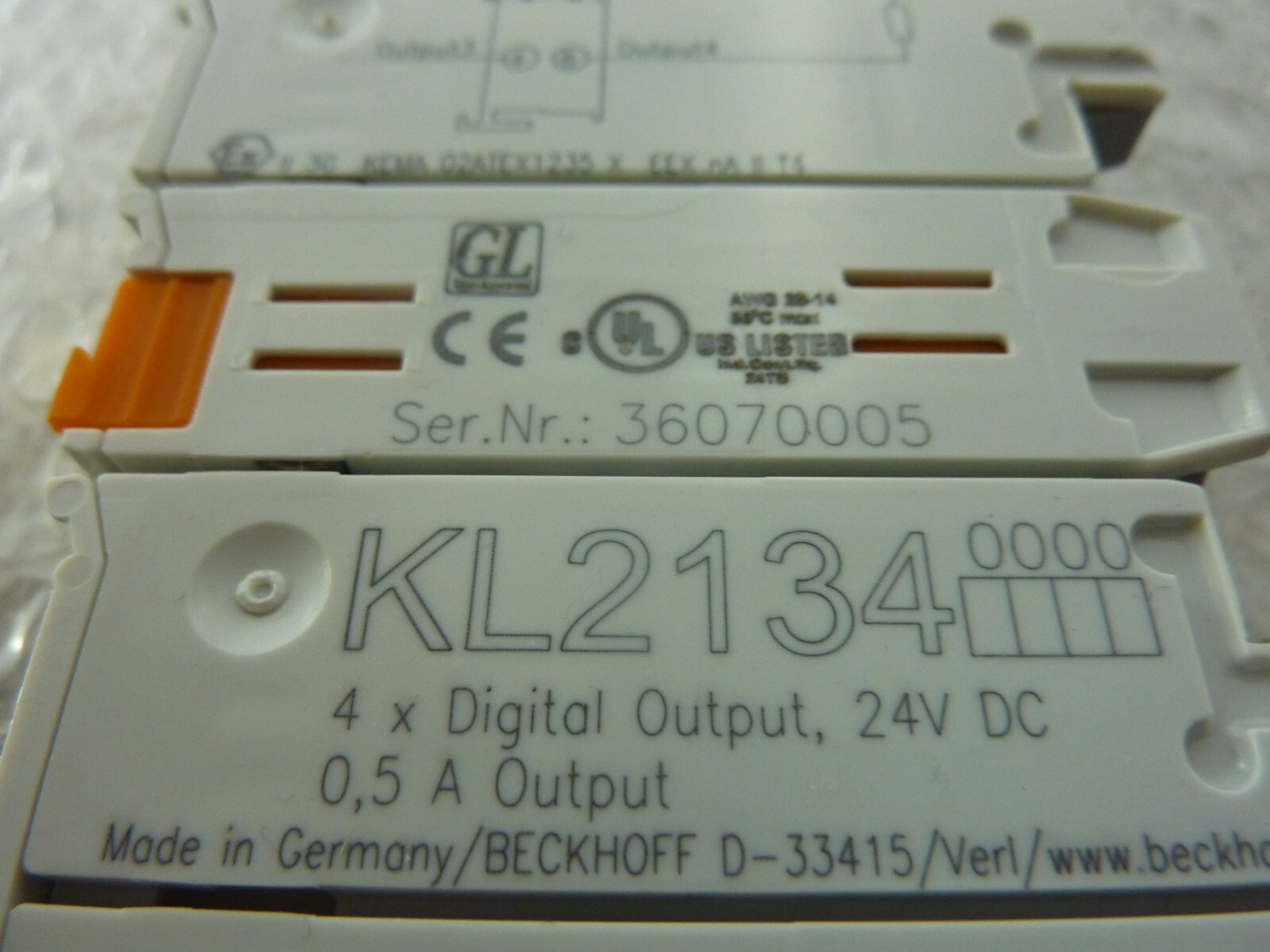 Beckhoff KL2134 4 X Digital Output 24V Dc 0.5A Output (23930)