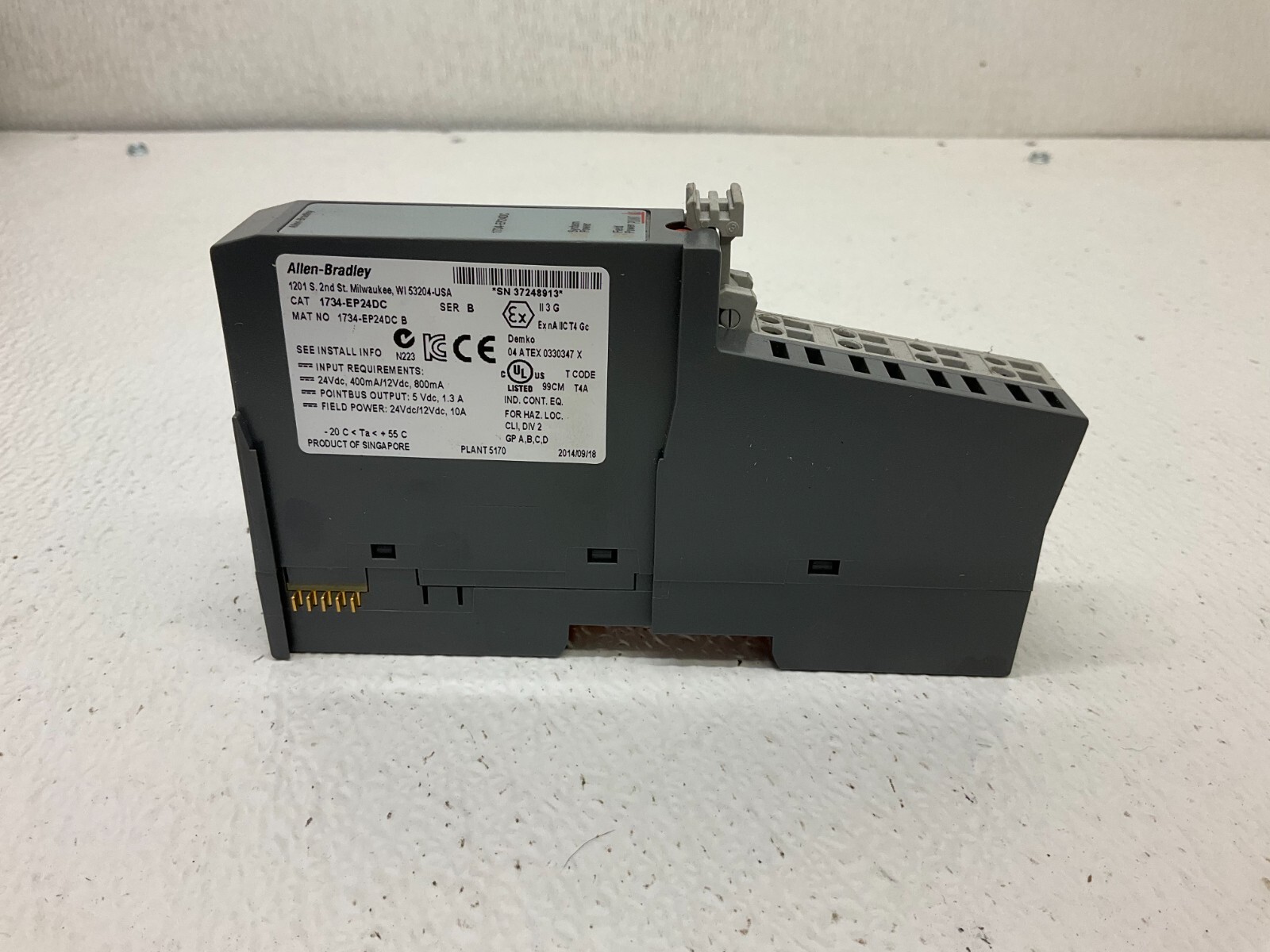 Allen Bradley 1734-EP24DC Point I/O Power Supply Ser B 24 VDC 1734 (VT)