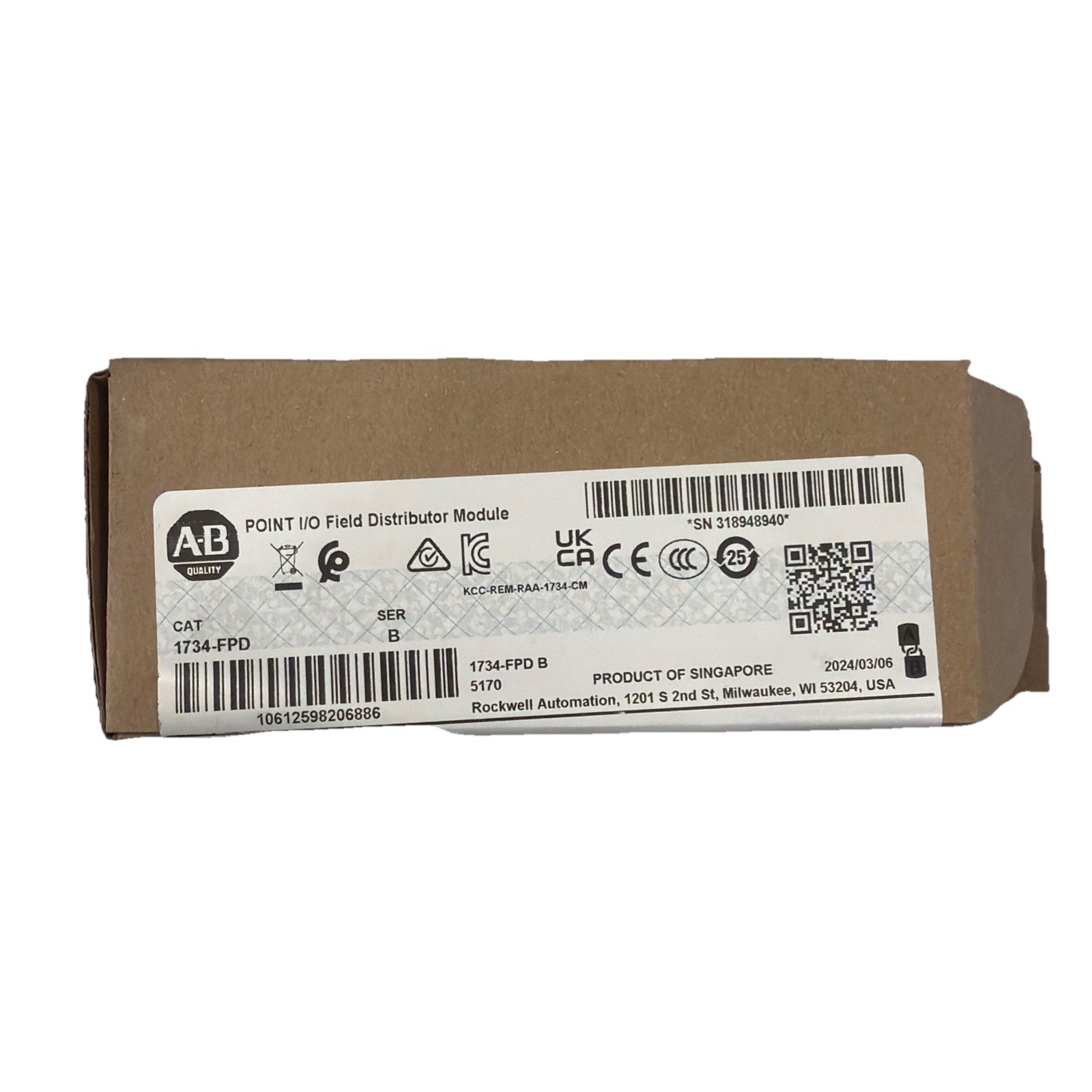 Allen Bradley 1734-FPD Series B Point I/O Field Distributor Module 1734-RTB New