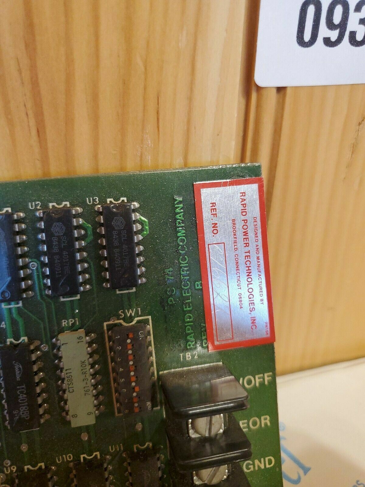 Rapid Electric PC74 PC 74 REV C Circuit Board Used GOOD CONDITION