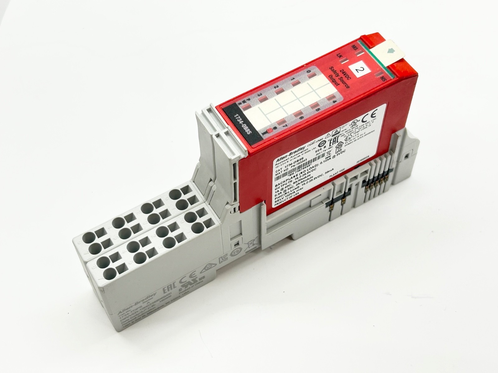 Allen Bradley 1734-OB8S POINT Guard I/O Safety Output Module w 1734-TOPS Base