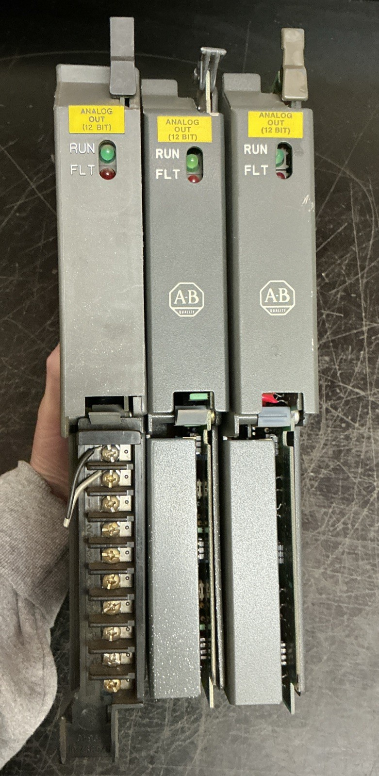 Lot of 3 Allen Bradley Analog Output Modules | 1771-OFE1 | 1771-OFE2 B