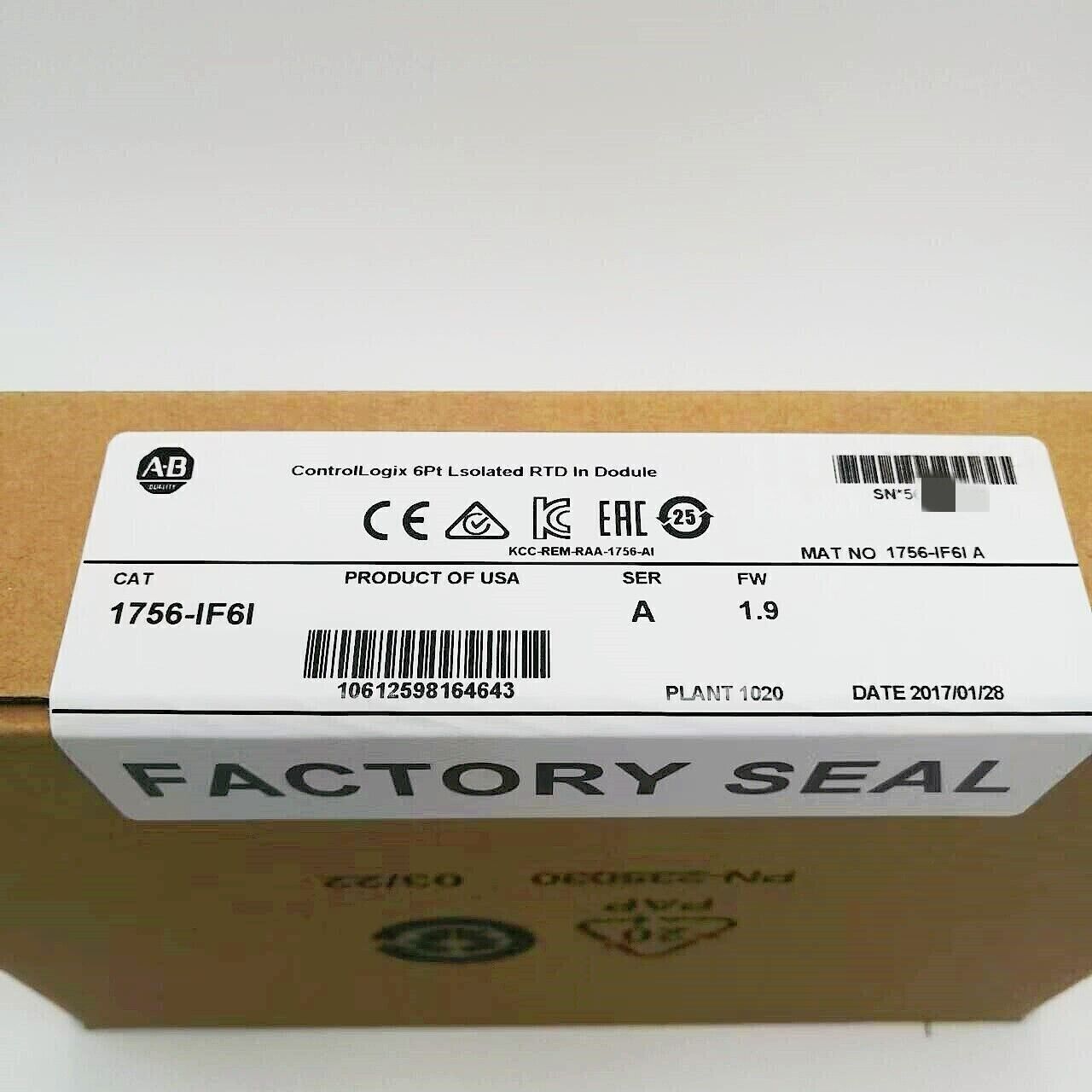 1756-IF6I Allen-Bradley ControlLogix 6 Point Isolated A/I Module 1756IF6I