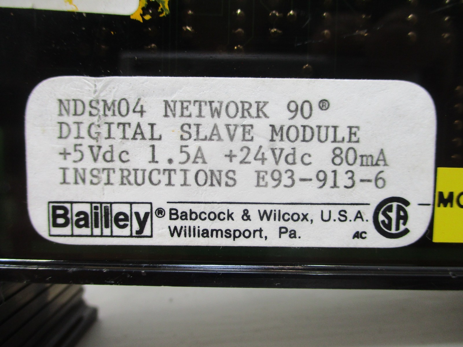 Bailey NDSM04 Network 90 Digital Pulse Slave Input Module PLC ABB infi90