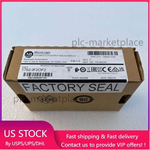 Allen-Bradley 1762-IF2OF2 MicroLogix 1200 I/O Module New Sealed AB 1762IF2OF2