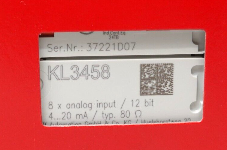 Beckhoff Bus Terminal, 8 Channel Analog Input | KL3458