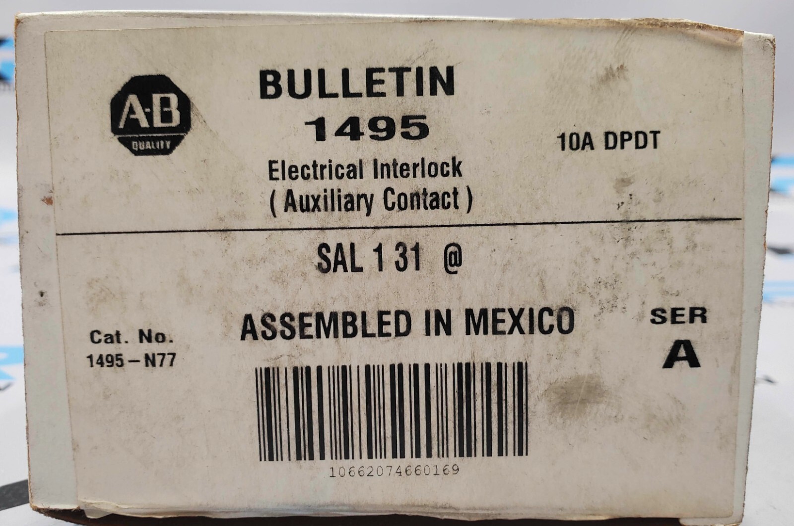 Allen-Bradley 1495-N77 Bulletin 1495 Electrical Interlock 250VAC 10A 250VDC
