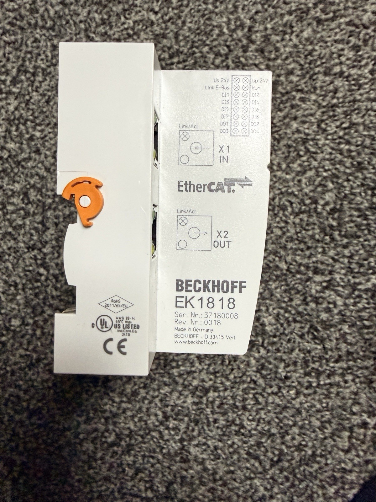 Beckhoff EK1818 EL1904 EL7342 EL3201 EL9505 EtherCAT Input/Output Module