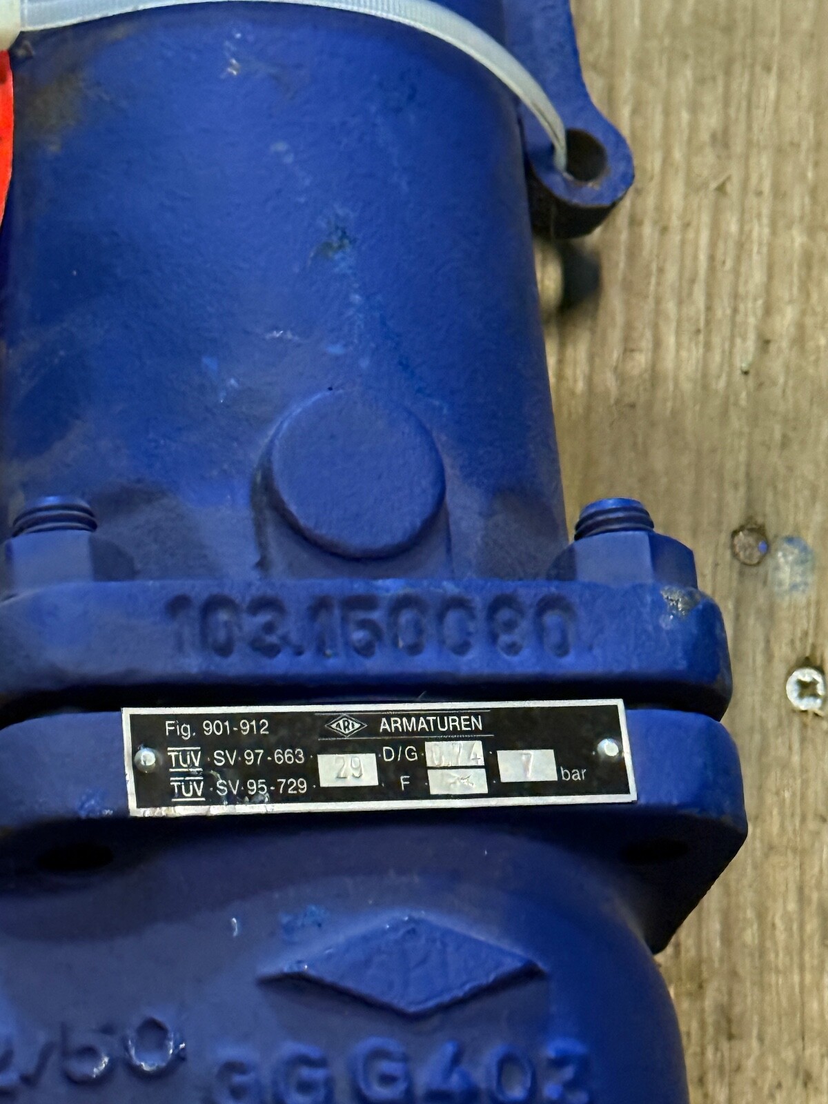 ARI Valves Fig. 901-912 / Safety Valve Shut-Off Valve / 7BAR, DN32 / New