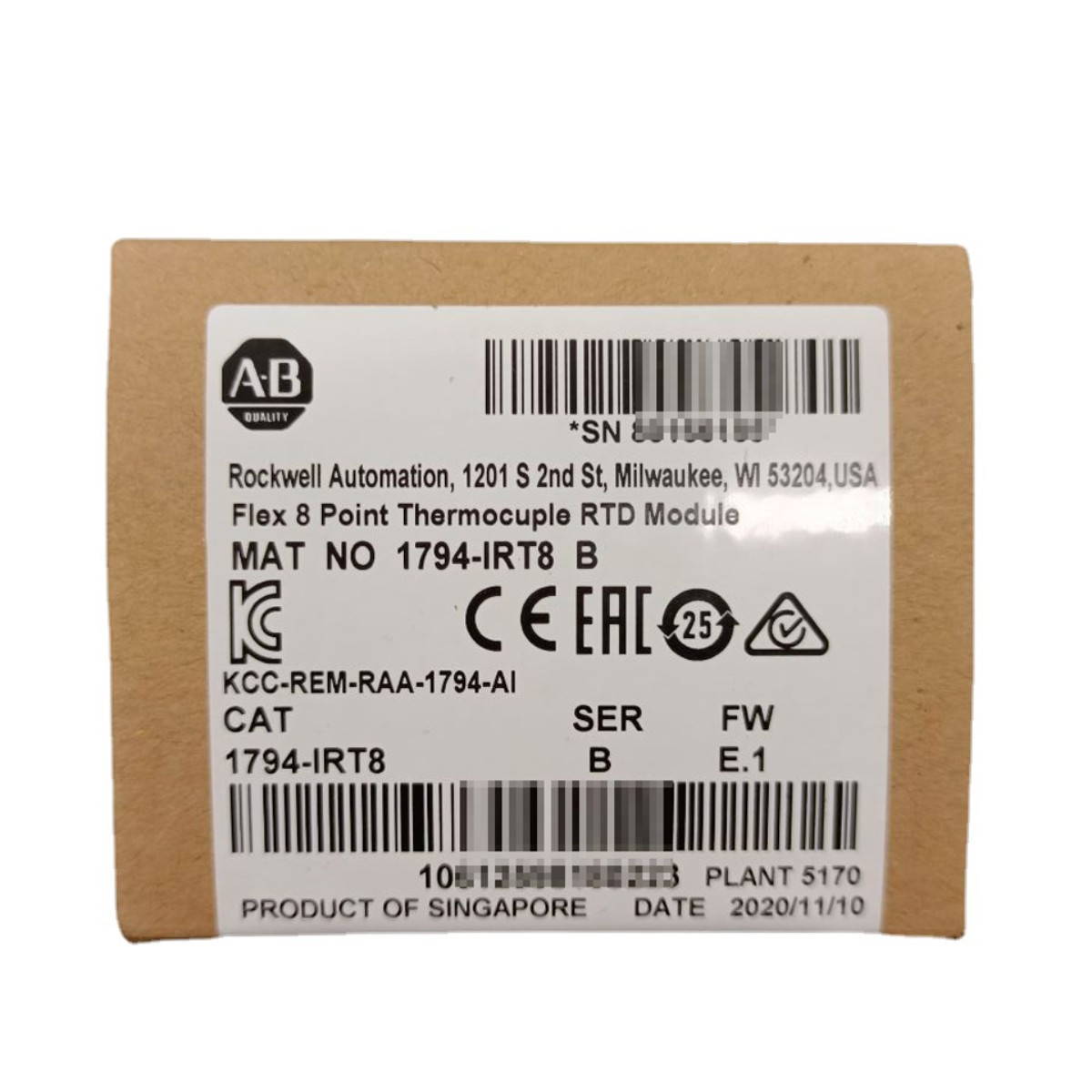 New Factory Sealed AB 1794-IRT8 SER B Flex 8 Point Thermocouple RTD Module