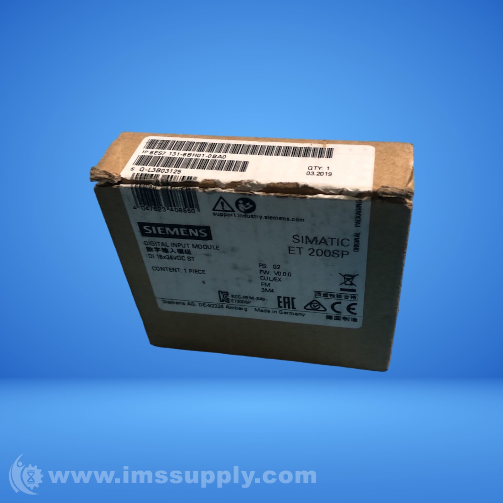 Siemens 6ES7131-6BH01-0BA0 Electronics Module for ET 200SP FNOB